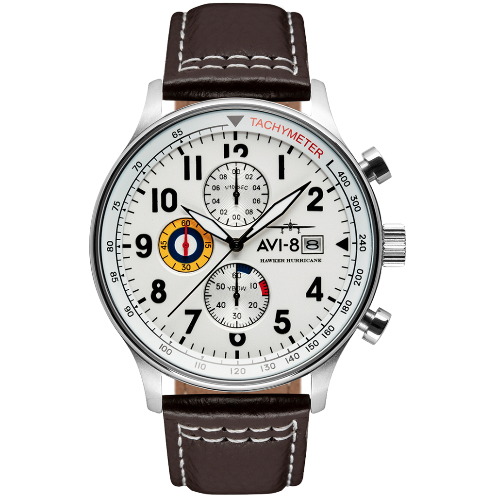 Hawker hurricane chronograph deals leather strap watch